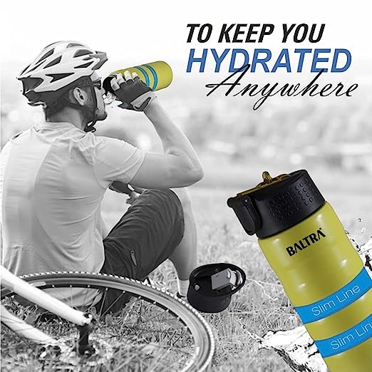 BALTRA Rigid Thermosteel Hot and Cold Water Bottle Stainless Steel Sports Vacuum Flask 650ml, green BALTRA Rigid Thermosteel Hot and Cold Water Bottle Stainless Steel Sports Vacuum Flask 650ml, green